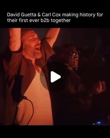David Guetta and Carl Cox during their first ever back to back set in Ibiza